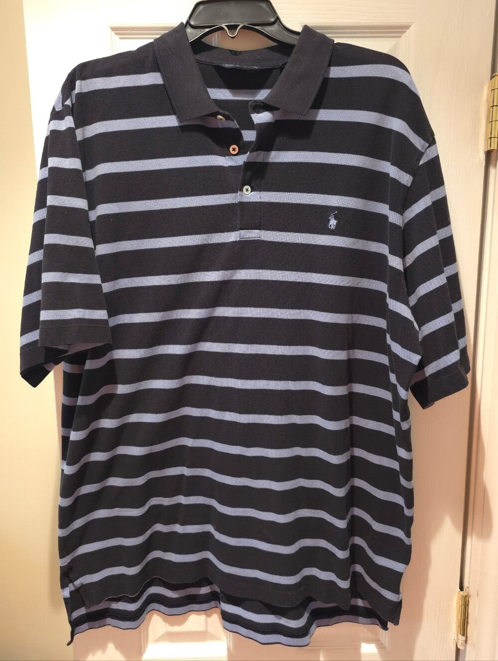 Ralph Lauren Men’s Light Blue Striped Polo Shirt